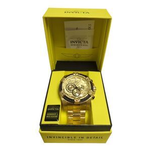 Invicta Men's Bolt Quartz Chronograph 52mm Watch with Stainless-Steel Strap Gold